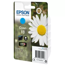EPSON Cartouche Pâquerette 18 Encre Claria Home Cyan 3,3ml Alarme