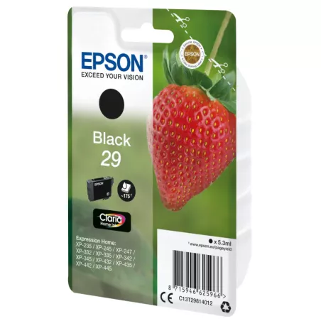 EPSON Cartouche Fraise 29 Encre Claria Home Noir 5,3ml Alarme