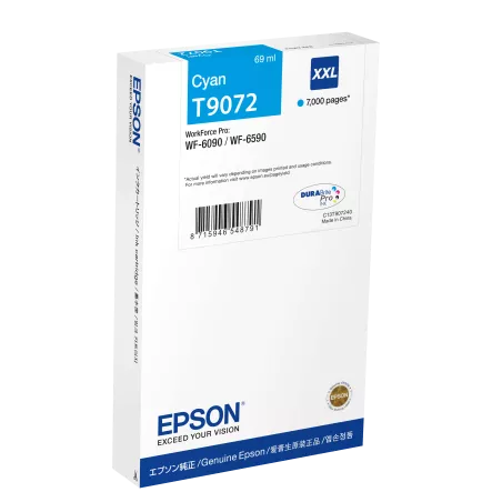 EPSON Cartouche T9072 Durabrite Pro XXL Cyan 69,1ml WF-6xxx