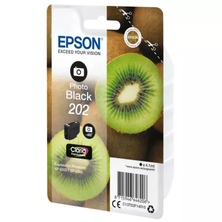 EPSON Cartouche Kiwi 202 Encre Claria Premium Noir Photo 4,1ml