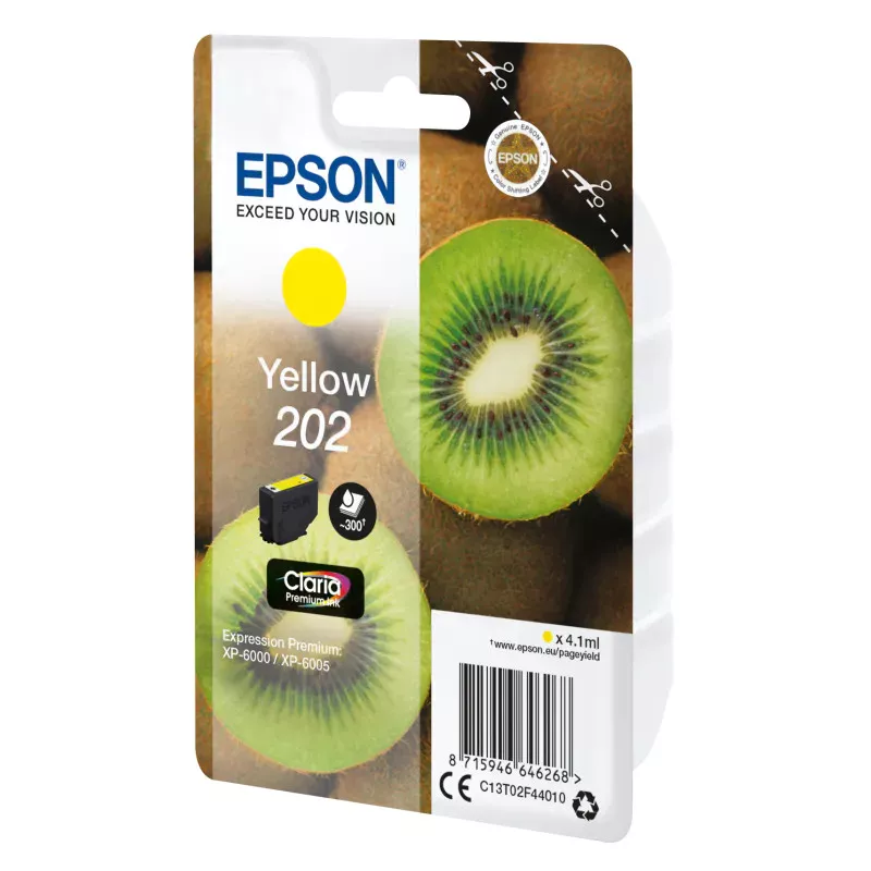 EPSON Cartouche Kiwi 202 Encre Claria Premium Jaune 4,1ml