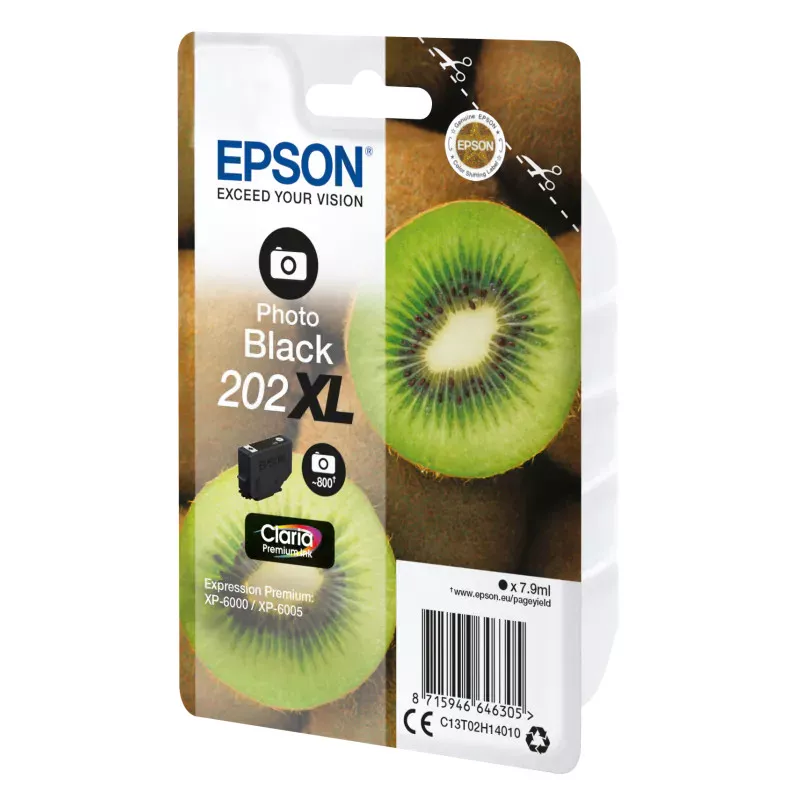 EPSON Cartouche Kiwi 202XL Encre Claria Premium Noir Photo 7,9ml