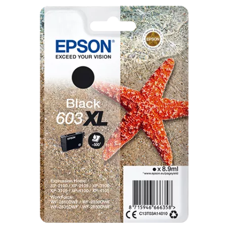 EPSON Cartouche Etoile de Mer 603XL Encre Noir 8,9ml