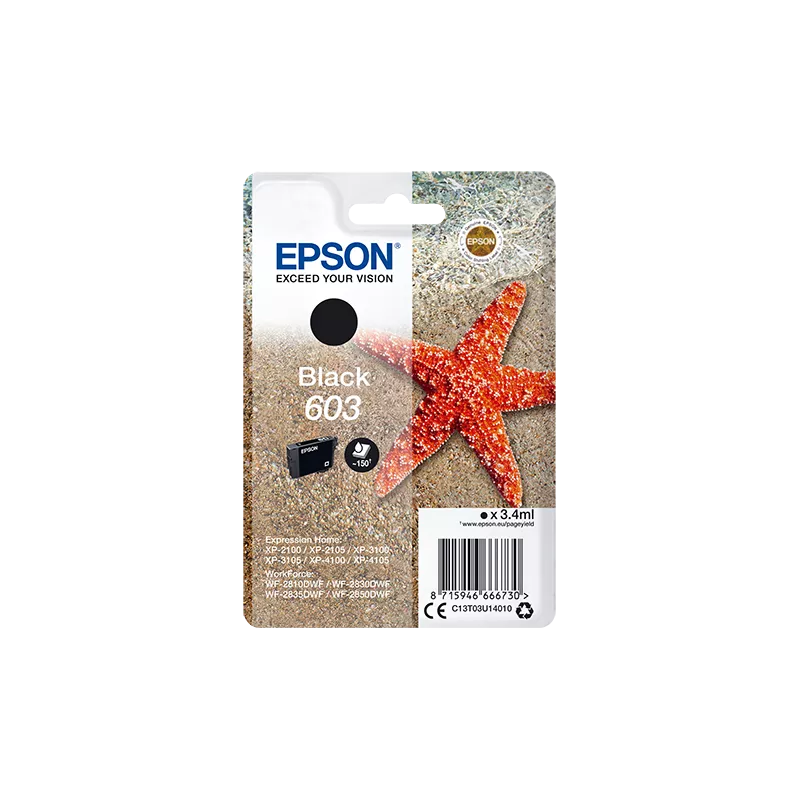 EPSON Cartouche Etoile de Mer 603 Black 3,4ml