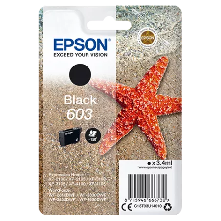 EPSON Cartouche Etoile de Mer 603 Black 3,4ml