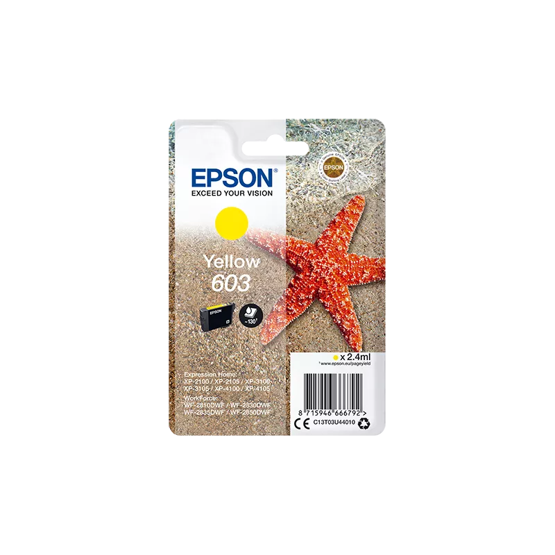 EPSON Cartouche Etoile de Mer 603 Yellow 2,4ml