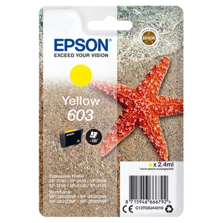 EPSON Cartouche Etoile de Mer 603 Yellow 2,4ml