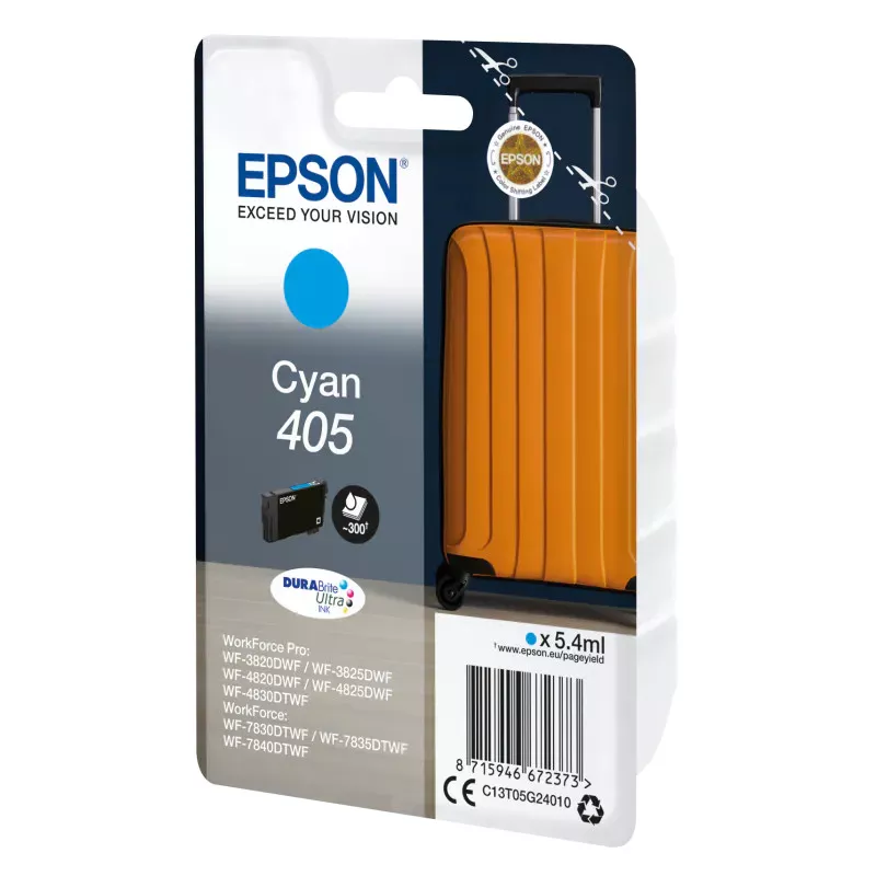EPSON encre Cyan 5.4ml DURABrite Ultra Valise : 405/405XL