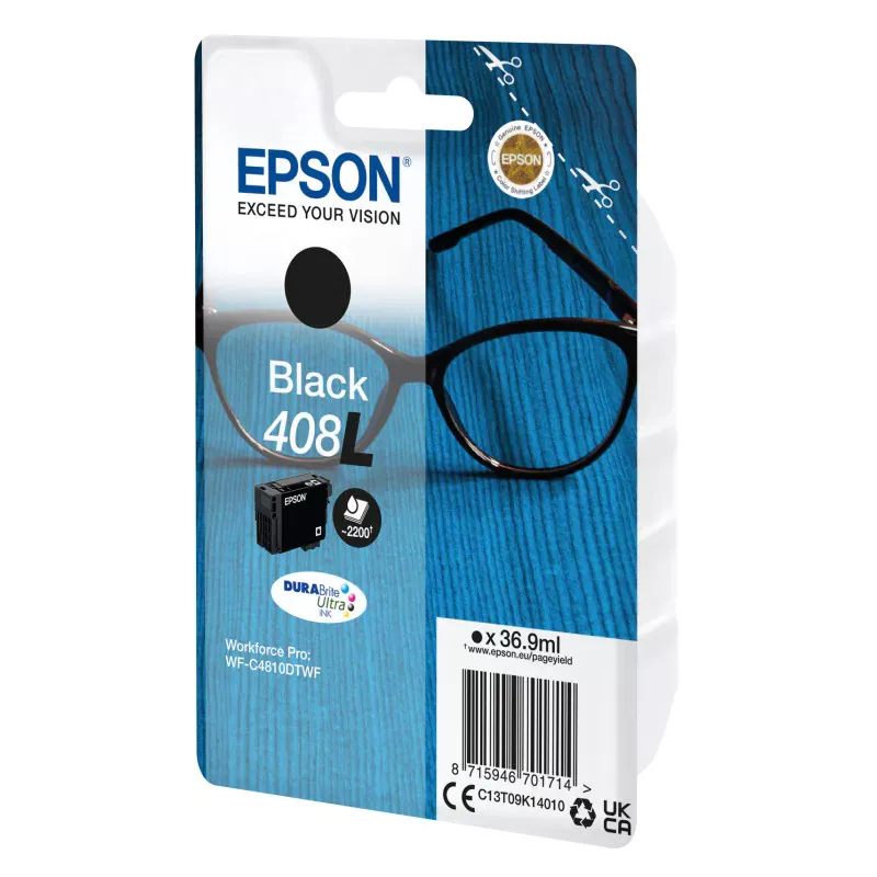 EPSON Encre Noire 36.9ml DURABrite Ultra Lunettes - 408/408L