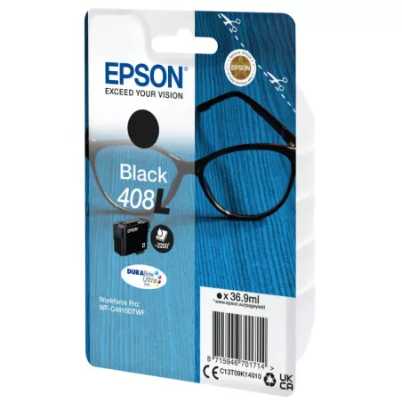 EPSON Encre Noire 36.9ml DURABrite Ultra Lunettes - 408/408L