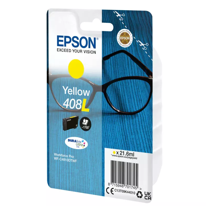 EPSON Encre Yellow 21.6ml DURABrite Ultra Lunettes - 408/408L
