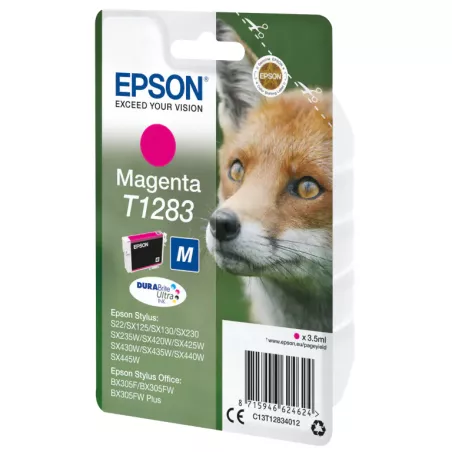 EPSON Cartouche Renard T1283 Encre DURABrite Ultra Magenta 3,5ml