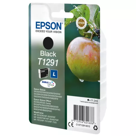EPSON Cartouche Pomme T1291 Encre DURABrite Ultra Noir 11,2ml