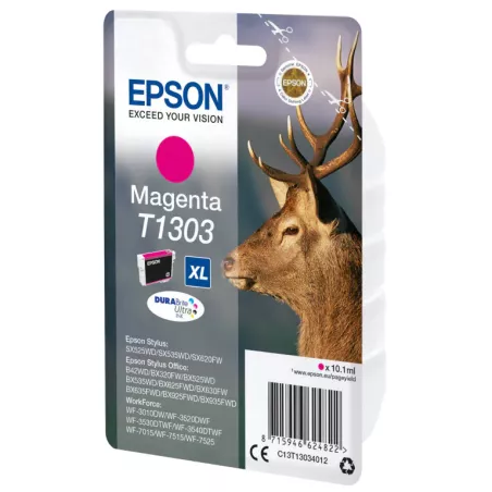 EPSON Cartouche Cerf T1303 Encre DURABrite Ultra Magenta XL 10,1ml