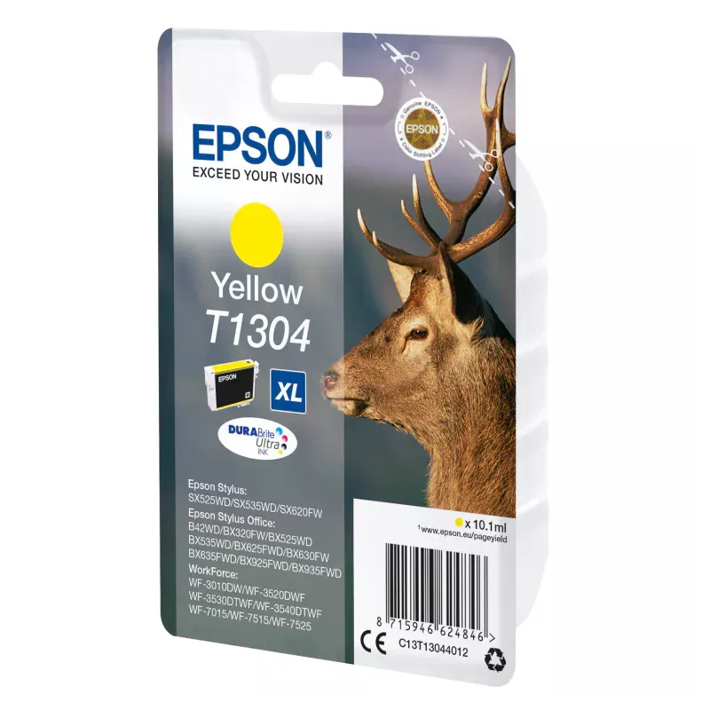 EPSON Cartouche Cerf T1304 Encre DURABrite Ultra Jaune XL 10,1ml