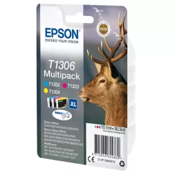 EPSON Multipack Cerf T1306 Encre DURABrite Ultra C,M,J (XL) 30,3ml