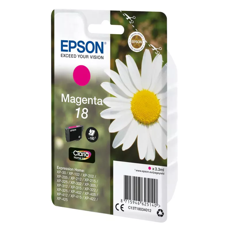 EPSON Cartouche Pâquerette 18 Encre Claria Home Magenta 3,3ml