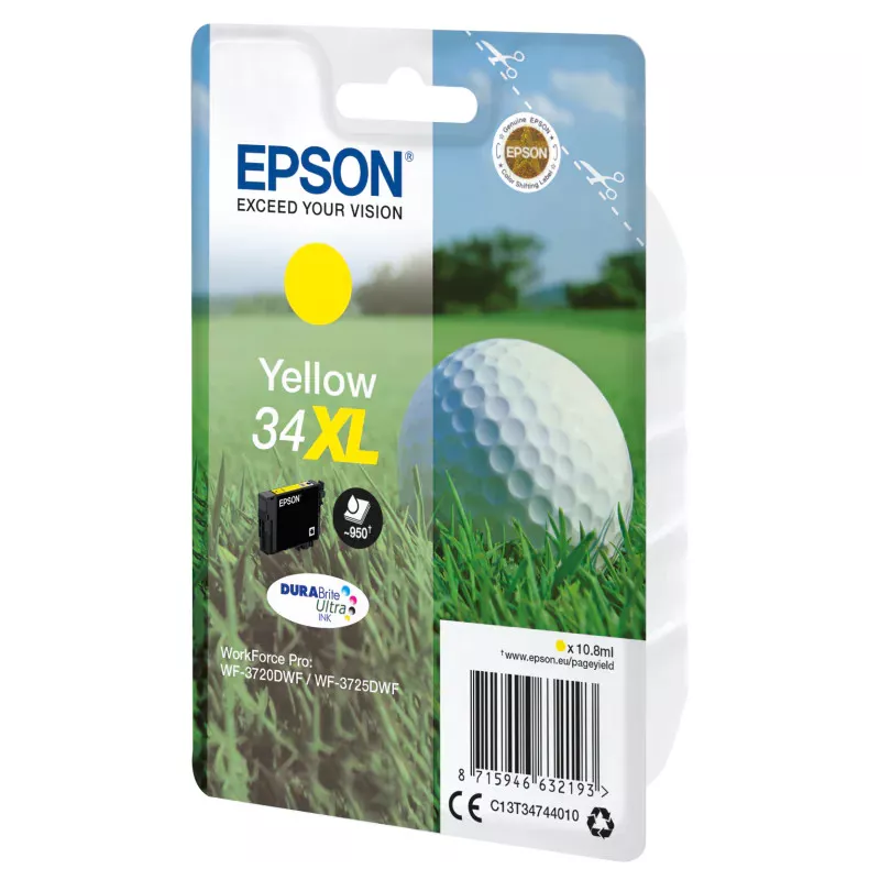 EPSON Cartouche Golf 34XL Encre Durabrite Jaune 10,8ml