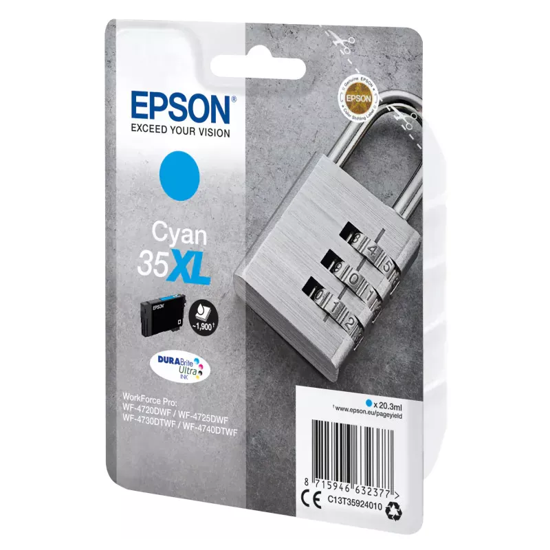 EPSON Cartouche Encre 35XL Durabrite Ultra Cyan 20,3ml