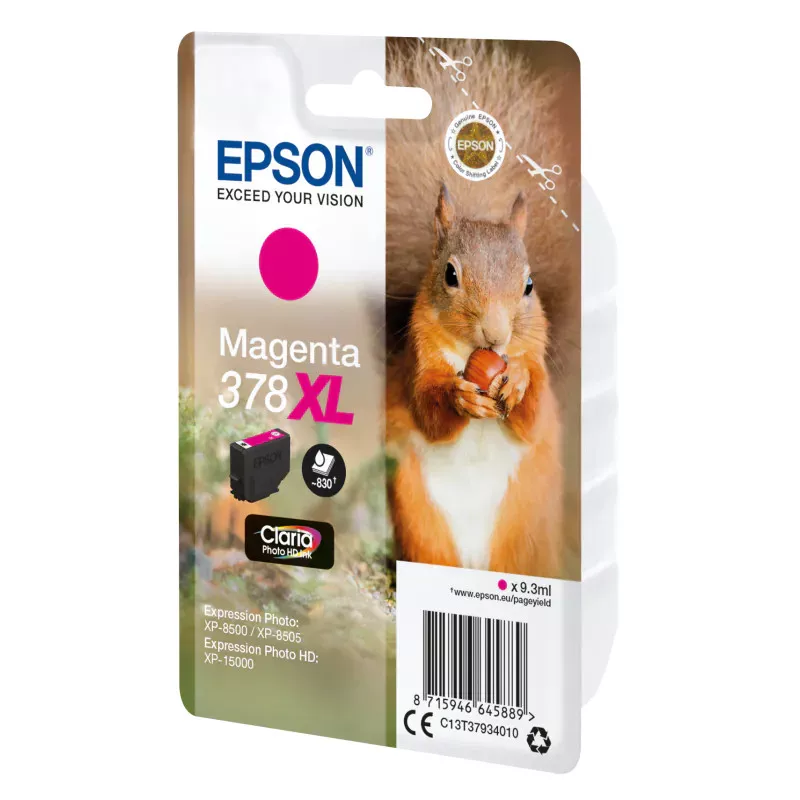 EPSON Cartouche Ecureuil 378XL Encre Claria Photo Magenta 9,3ml
