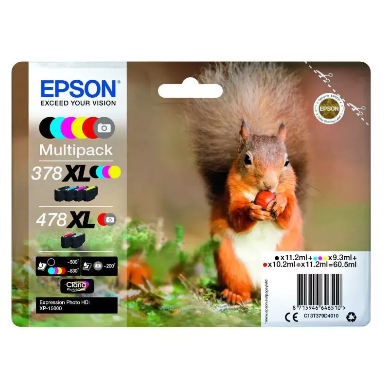 EPSON Multipack 6 coul. 378XL / 478XL pour XP-15000