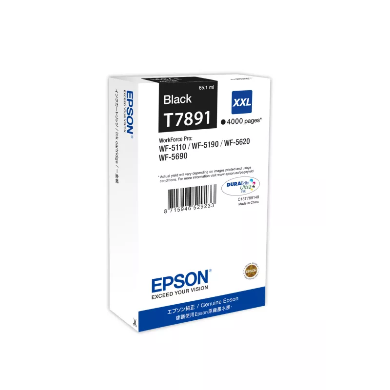 EPSON Cartouche Encre T7891 Noir XXL 4 000 pages WF-51xx/56xx