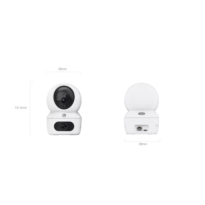 EZVIZ Caméra intérieure motorisée H7c 4MP Dual - à double objectif 2Kz panoramique et inclinable - Appel bidirectionnel - Mode…