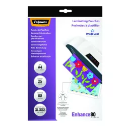 Fellowes pochette de plastification 80MIC A4 25PK 5396205 !