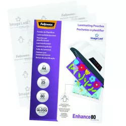 Fellowes pochette de plastification 80MIC A4 25PK 5396205 !