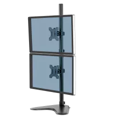 FELLOWES BRAS PORTE-ÉCRANS DOUBLE VERTICAL SUR PIED PROFESSIONAL SERIES