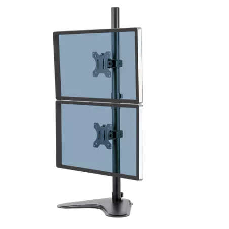 FELLOWES BRAS PORTE-ÉCRANS DOUBLE VERTICAL SUR PIED PROFESSIONAL SERIES