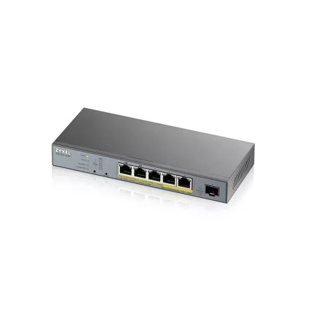 Zyxel GS1350-6HP -Commutateur 6p gérable CCTV PoE 60W, 802.3BT (1 year NCC Pro pack license).