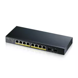 Zyxel GS1900-10HP v2 - Switch Smart Admin.8 x Gbps RJ45 PoE + 2 x SFP 802.3at - desktop - fanless.