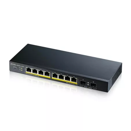 Zyxel GS1900-10HP v2 - Switch Smart Admin.8 x Gbps RJ45 PoE + 2 x SFP 802.3at - desktop - fanless.