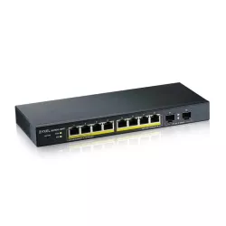 Zyxel GS1900-10HP v2 - Switch Smart Admin.8 x Gbps RJ45 PoE + 2 x SFP 802.3at - desktop - fanless.