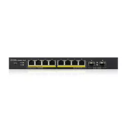 Zyxel GS1900-10HP v2 - Switch Smart Admin.8 x Gbps RJ45 PoE + 2 x SFP 802.3at - desktop - fanless.