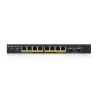Zyxel GS1900-10HP v2 - Switch Smart Admin.8 x Gbps RJ45 PoE + 2 x SFP 802.3at - desktop - fanless.