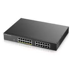 Zyxel GS1900-24EP-Switch Smart admi L2 24-port GbE L2, 12 Port PoE Rackable - 130Watt.