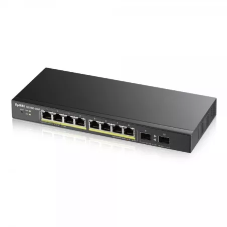 Zyxel GS1900-8HPV3 - Switch Smart 8-port GbE L2 PoE - 802.3at, desktop, fanless, 77 Watt