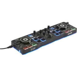 Hercules DJControl STARLIGHT controleur DJ Lite DJing avecSerato Interface audio DJ intégrée jogs wheels sensible - égal des bas