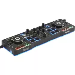 Hercules DJControl STARLIGHT controleur DJ Lite DJing avecSerato Interface audio DJ intégrée jogs wheels sensible - égal des bas