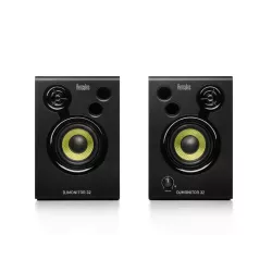 Hercules DJMonitor 32 enceintes de monitoring actives DJi 2x15 Watts RMS 60Watts Peak Power caisson en bois MDF 6mm