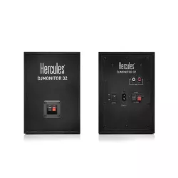 Hercules DJMonitor 32 enceintes de monitoring actives DJi 2x15 Watts RMS 60Watts Peak Power caisson en bois MDF 6mm