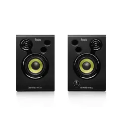 Hercules DJMonitor 32 enceintes de monitoring actives DJi 2x15 Watts RMS 60Watts Peak Power caisson en bois MDF 6mm