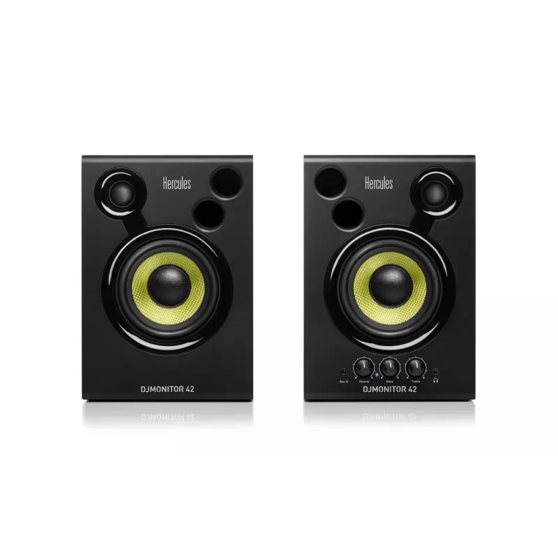 Hercules DJ MONITEUR 42 EU Enceinte DJ performantes 2 X 20 Watts RMS 80 Watts PeakPower Caisson en bois