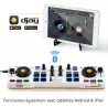 Hercules DJControl Control MIX Bluetooth Pour Smartphone et tablettes ( Andoid et iOS) 2 Platines + mixage au centre Alim USB…