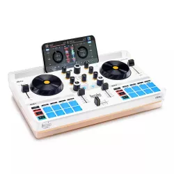 Hercules DJControl Control MIX ULTRA Bluetooth Pour Smartphone et tablettes ( Andoid et iOS) 2 Platines + mixage au centre…