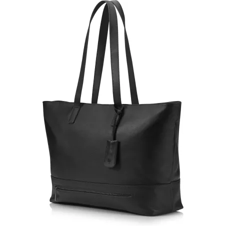 Sac cabas HP Spectre 15.6' TechTote cuir Noir avec bandoulière, Produit revêtu 100% cuir pleine fleur, pochette accessoires…