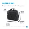 Sacoche HP Renew Business 15.6 Noir Sacoche de transport Topload 390 mm x 290 mm x 65 mm Petit prix avec plusieurs poches…