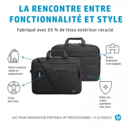 Sacoche HP Renew Business 15.6 Noir Sacoche de transport Topload 390 mm x 290 mm x 65 mm Petit prix avec plusieurs poches…
